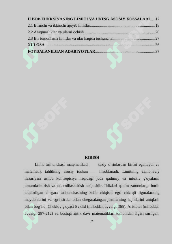 Bir tomonli limitlar. Ikkinchi ajoyib limit 2