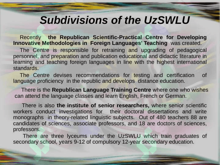 Uzbekistan  State World Languages University 5