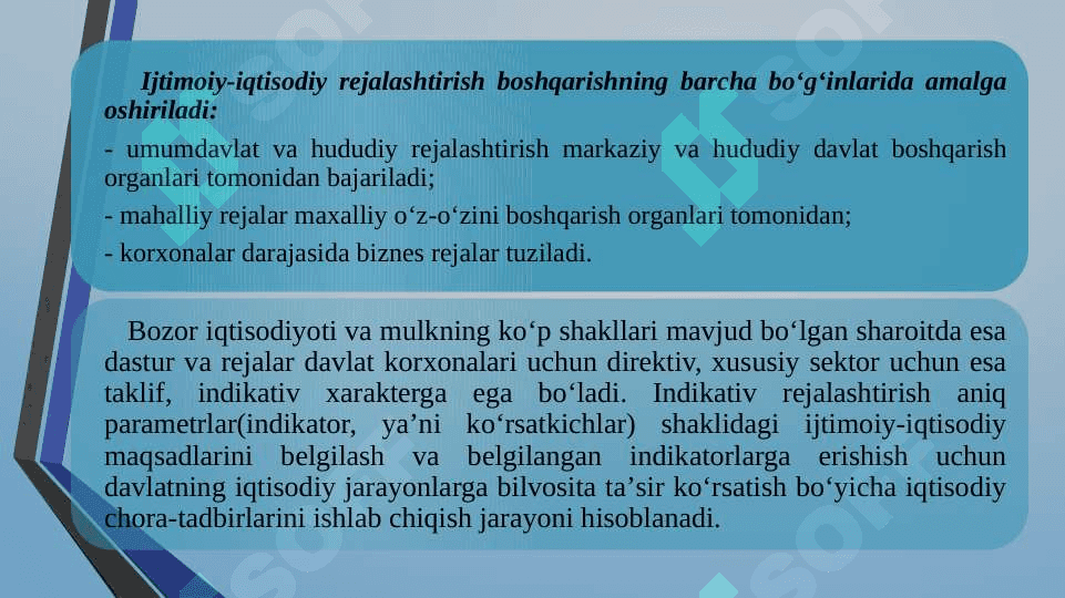 Ijtimoiy-iqtisodiy rivojlanishni  dasturlash, prognozlashtirish va rejalashtirish 6