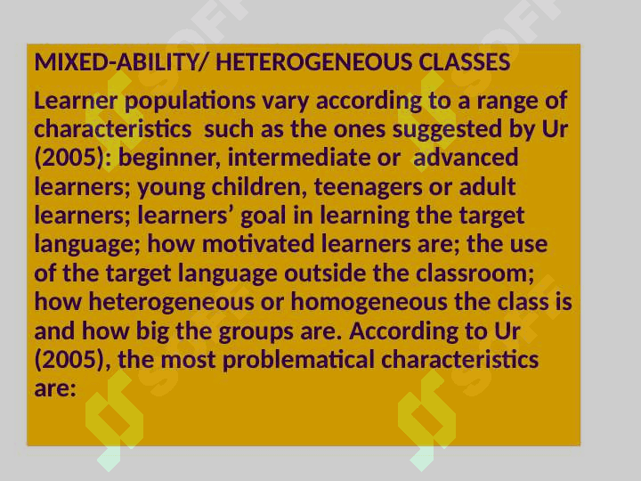 Strategies for teaching mixed ability classes 4