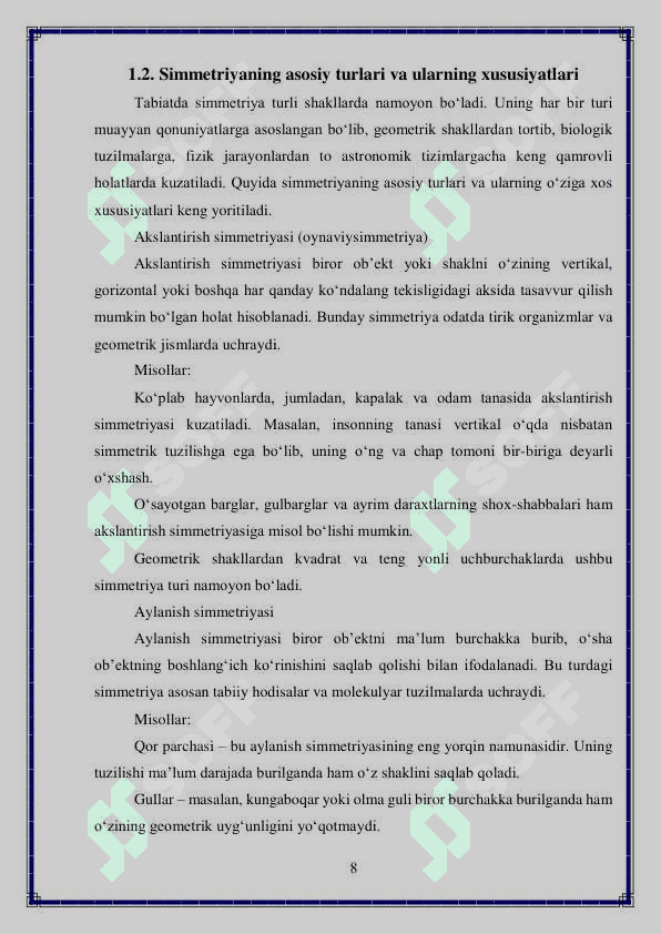 Tabiatdagi simmetriya 8