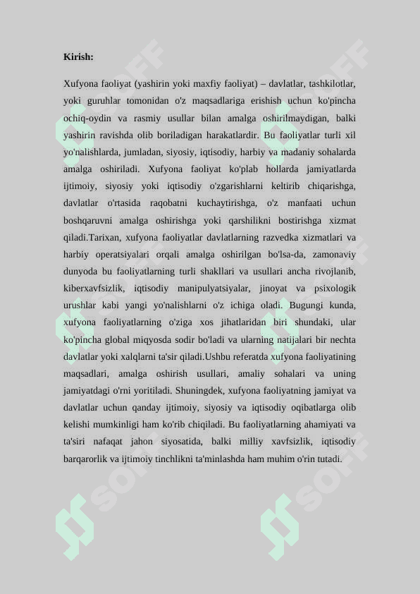 Xufyona faoliyatining kelib chiqishi sabablari 3