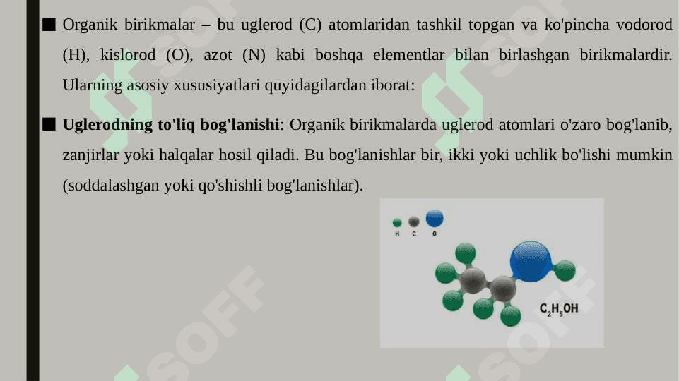 Organik birikmalarning tavsifi 3