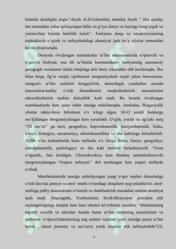 BОSHLANGʻICH SINF ОNA TILI VA O‘QISH SAVODXONLIGI DARSLARINI INGLIZ TILI BILAN INTEGRATSIYALASH YO‘LLARI 4