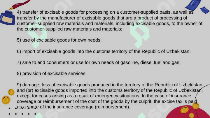 Aksiz solig'i. Excise tax 8