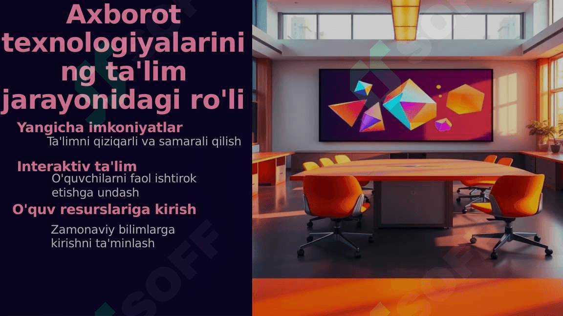 Darslarni o'tishda AKT ning ro'li va o'rni 2