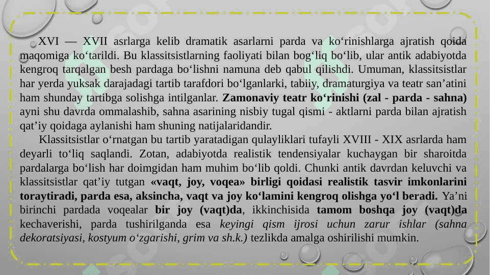 Dramatik va lirik asar kompozitsiyasi 6