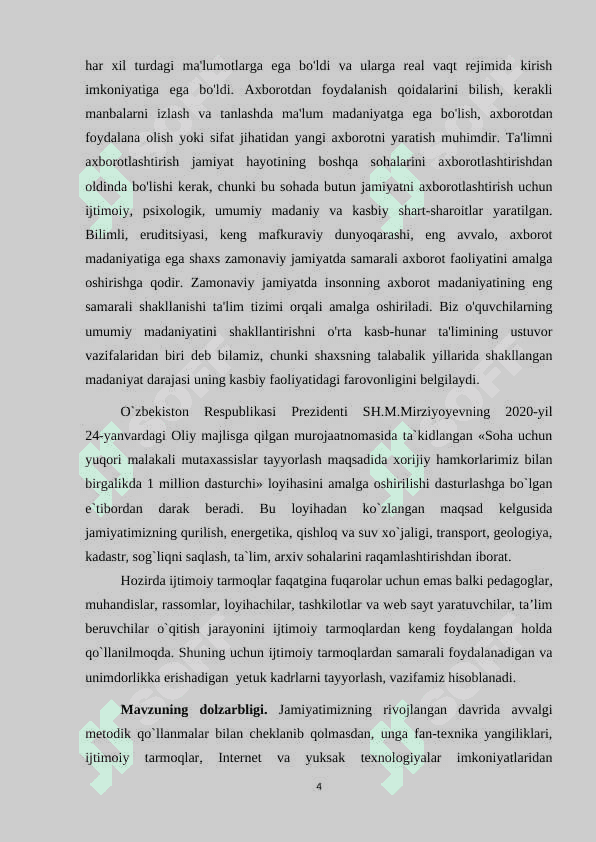 Informatika fanlarini o’qitishda Ijtimoiy tarmoqlarning ahamiyati va o’ziga xos xusussiyatlari. 4