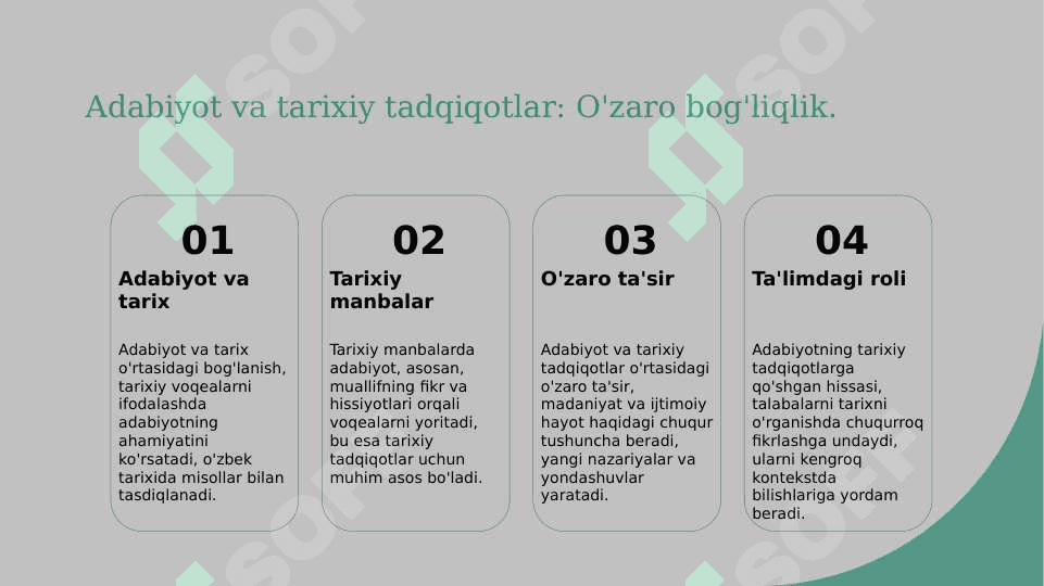 Tarixiy manbalar tarkibidagi adabiyot 7