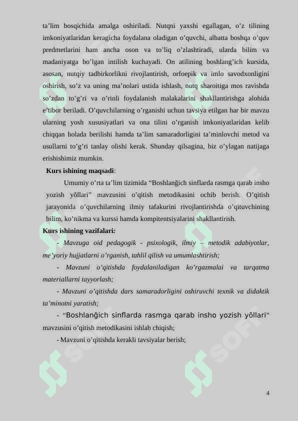 Boshlanğich sinflarda rasmga qarab insho yozish yõllari 4