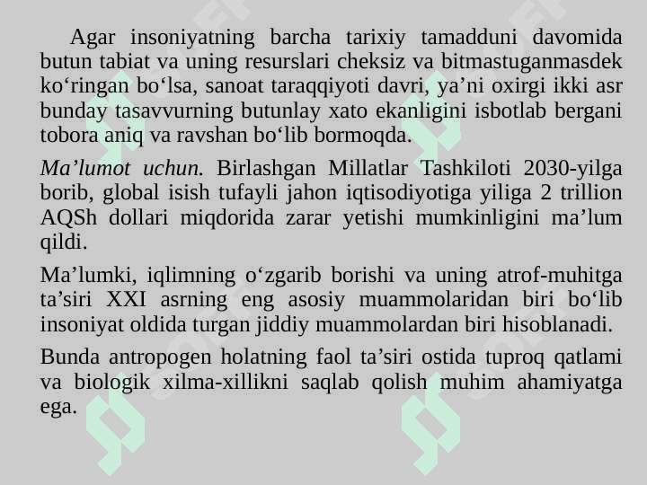 KELAJAKDAGI ATROF-MUHIT MUAMMOLARI 2