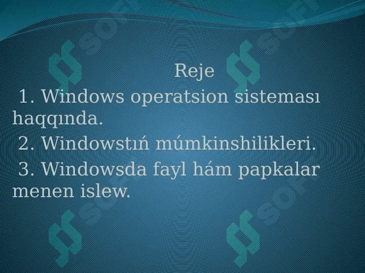 Zamanagoy Operatsion Sestimani analizlew 2
