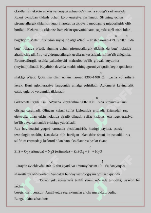 Rux gidrometalurgiyasi. 4