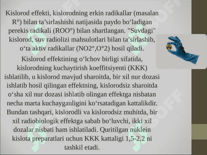Kislorod effekti va uning universallik xarakteri 4