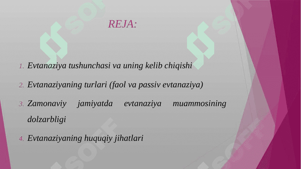 EVTANAZIYA MUAMMOLARI 2