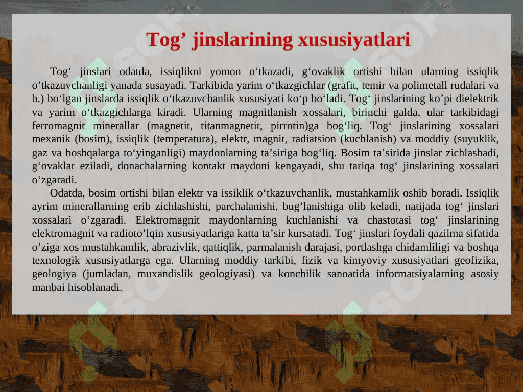 Tog‘ jinslari 6