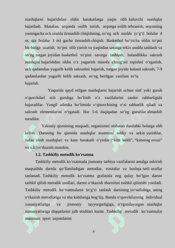 JISMONIY TARBIYA DARSLARIDA DARS KONSPEKTINI TUZISH 8