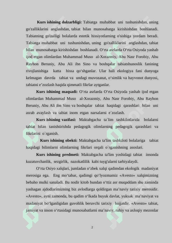 Sharq   mutaffakirlarining   tabiat,  uning   inson  hayotidagi  o`rni   haqidagi   qarashlari 2