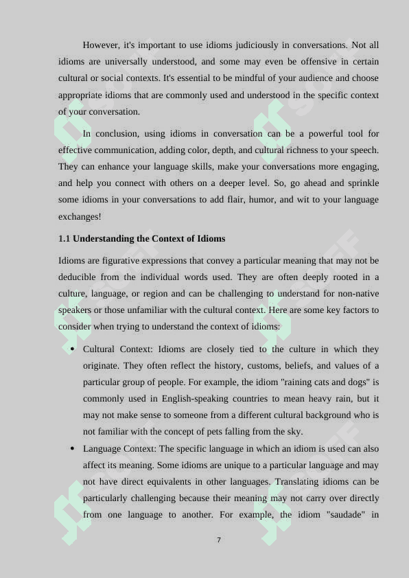 Teaching Idioms  for A2 8