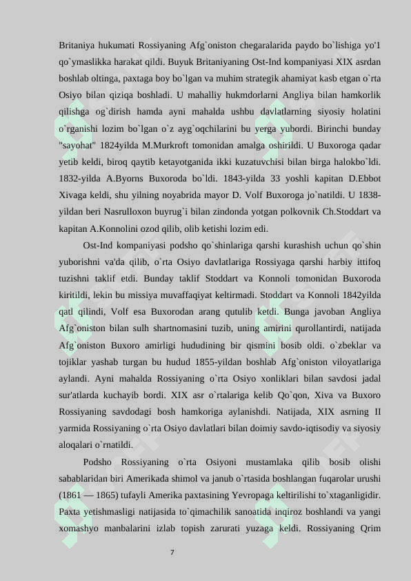 MAVZU: TURKISTONDA MUSTAMLAKA BOSHQARUV TIZIMINING TAKOMILLASHTIRILISHI. 6