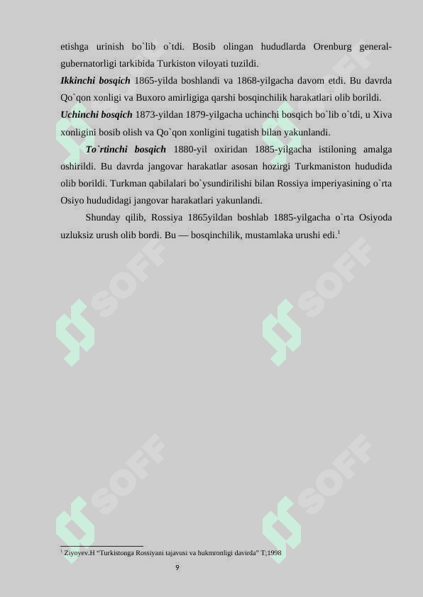 MAVZU: TURKISTONDA MUSTAMLAKA BOSHQARUV TIZIMINING TAKOMILLASHTIRILISHI. 8