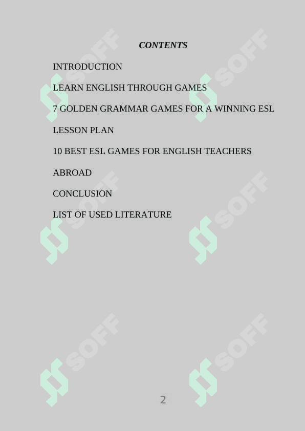 TEACHING GRAMMAR WITH GAMES IN THE EFL CLASSROOM 2