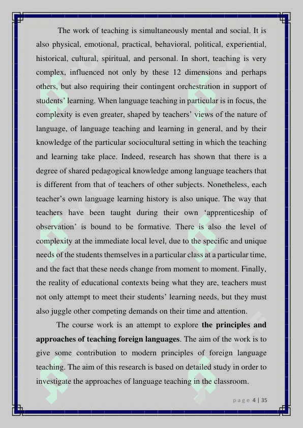 PRINCIPLES AND APPROACHES OF TEACHING  FOREIGN LANGUAGES 4