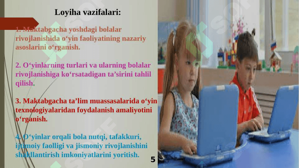 O’yinlarning maktabgacha ta’lim jarayonidagi turlari o’rni va ahamiyati 5