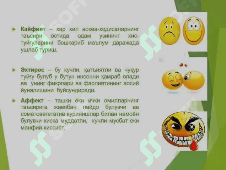 HISSIYOT, IRODA VA MAYL. KAYFIYAT. EHTIROS. AFFEKT. 4
