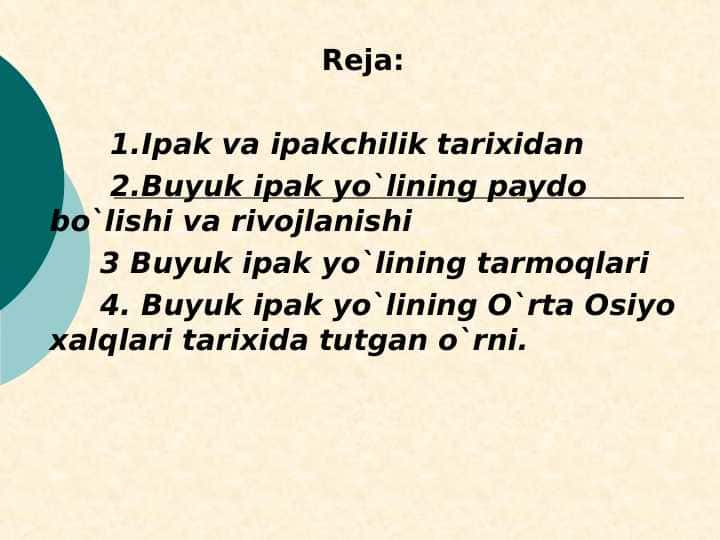 Ipak va ipakchilik tarixidan
