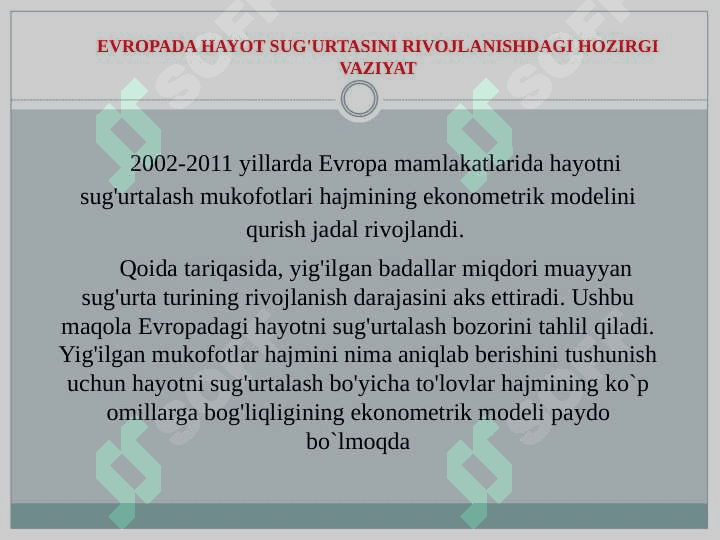 Yevropa Ittifoqi davlatlarida hayot sug‘urta bozori 4