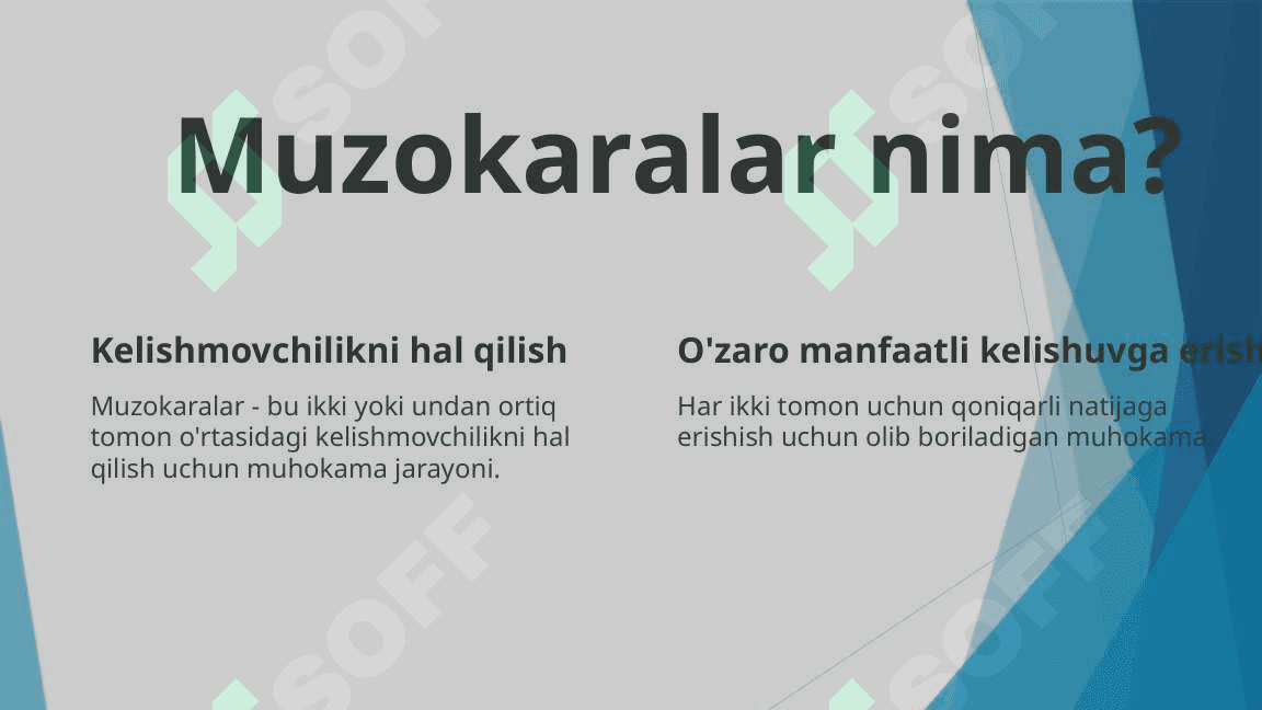 Muzokaralar olib borish zarurati 2