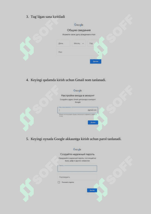 Google Apps platformalarida ishlash 2