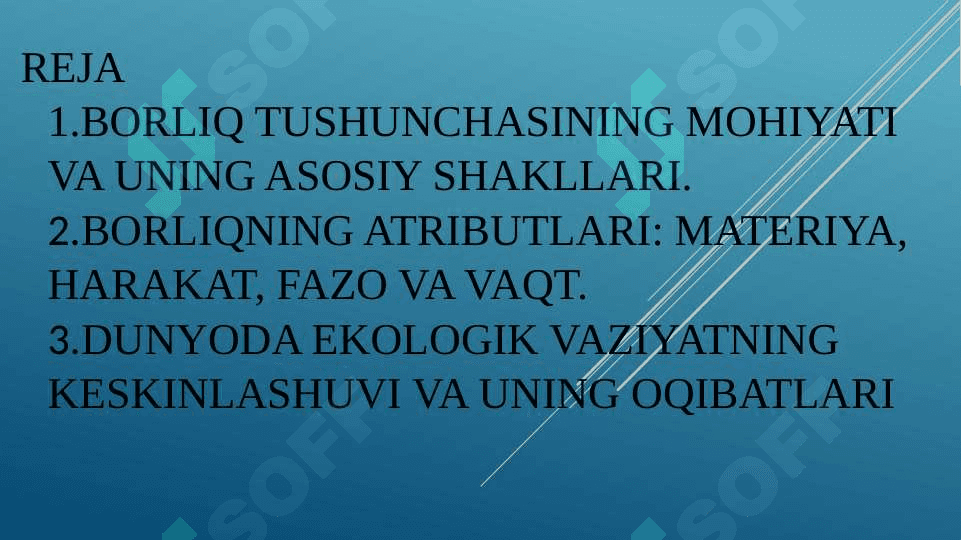 Borliq falsafasi (ontologiya) 2