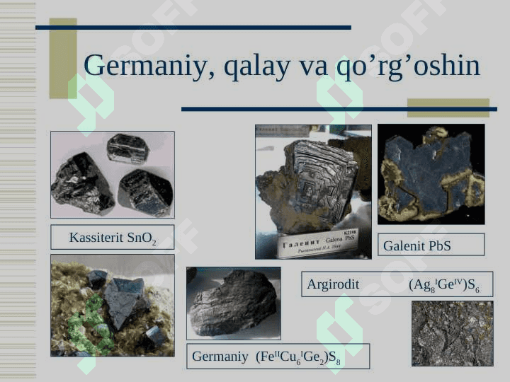 IV guruhning p-elementlari. Uglerod kremniy 7