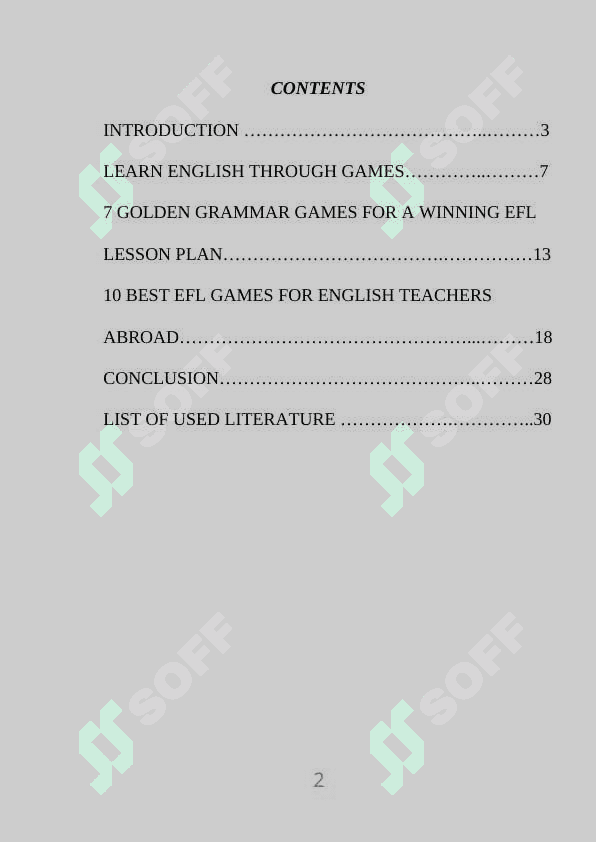 TEACHING GRAMMAR WITH GAMES IN THE EFL CLASSROOM 2