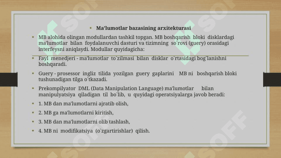 2-kurs Malumotlar bazasi mustaqil ish 1 4