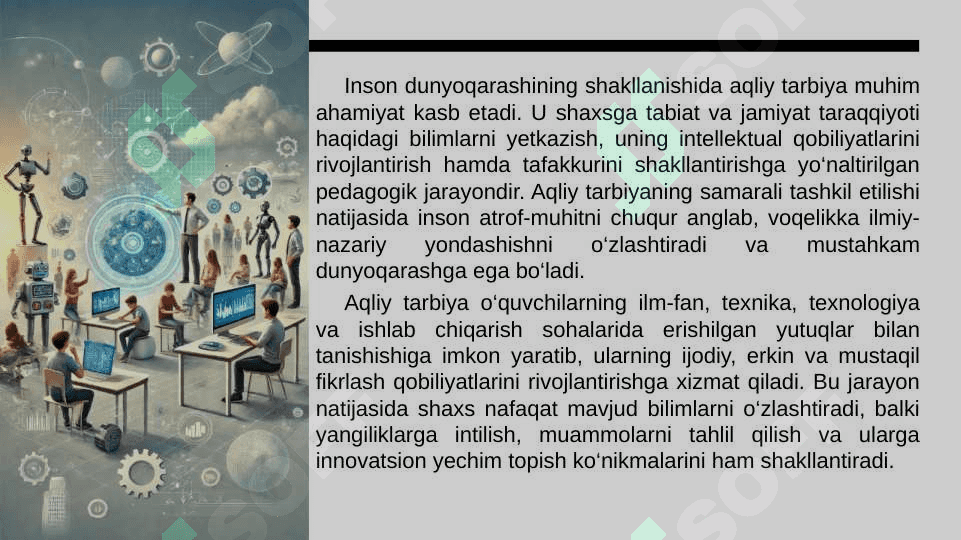 Aqliy tarbiya (Ақлий тарбия) 5