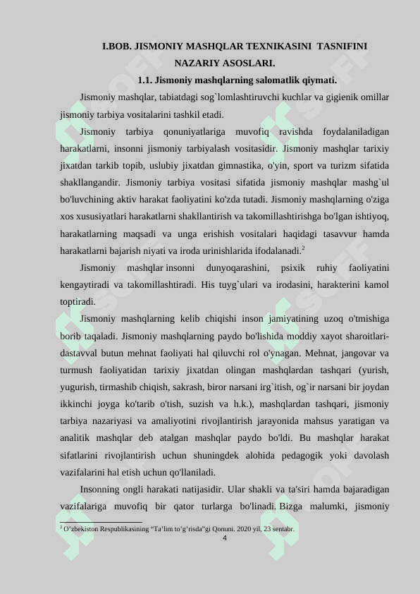 Jismoniy mashqlar texnikasining tasnifi va uning turlari 4