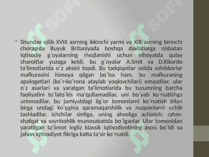 A. SMITNING IQTISODIY TA'LIMOTI 6