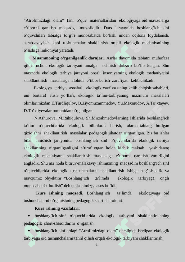 Boshlang'ich sinflarda ekologik tarbiya berishning nazariy asoslari 3