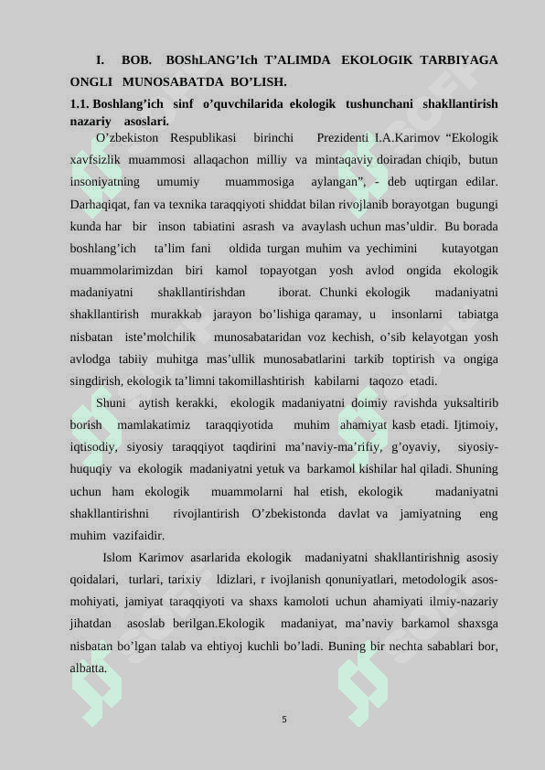Boshlang'ich sinflarda ekologik tarbiya berishning nazariy asoslari 5