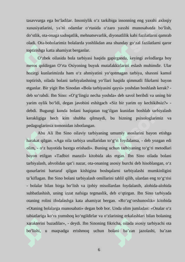 SHAXS TARBIYASIDA MUTAFFAKIRLARNING FIKRI 6