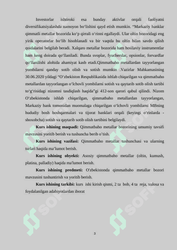 Qimmatbaho metallar bozori xususiyatlari 3