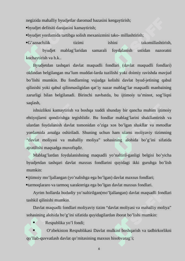 Davlat moliya tizimi uning tarkibi va tuzulishi 6