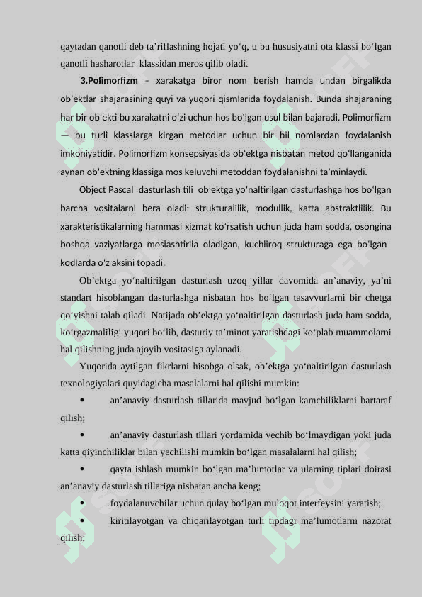 Оb’ektgа yо‘nаltirilgаn dаsturlаsh tillаri 7