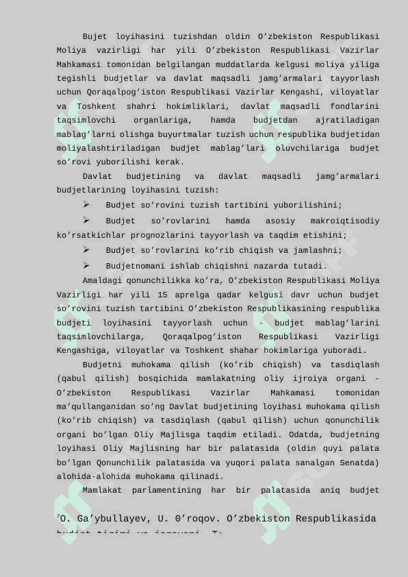 Budjet munosabatlarining qonuny huquqiy asoslari 8