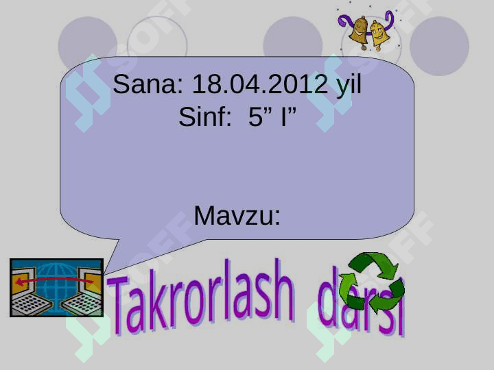 informatika fanidan ochiq dars Ishlanmasi. 2