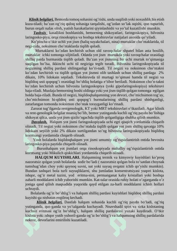 Halqum kasalliklari 2