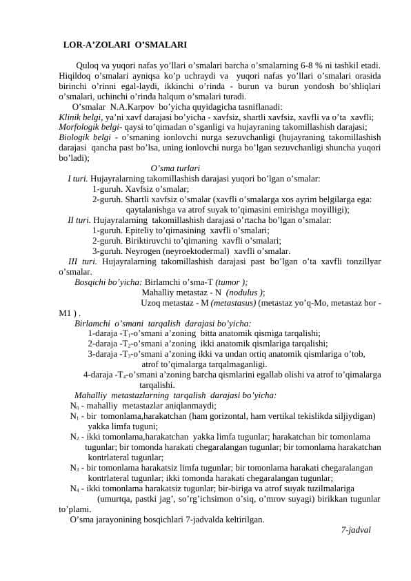 LOR A’ZOLARI O’SMALARI